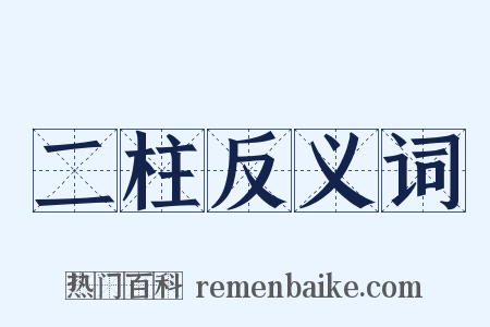 二柱反义词是什么意思的图片
